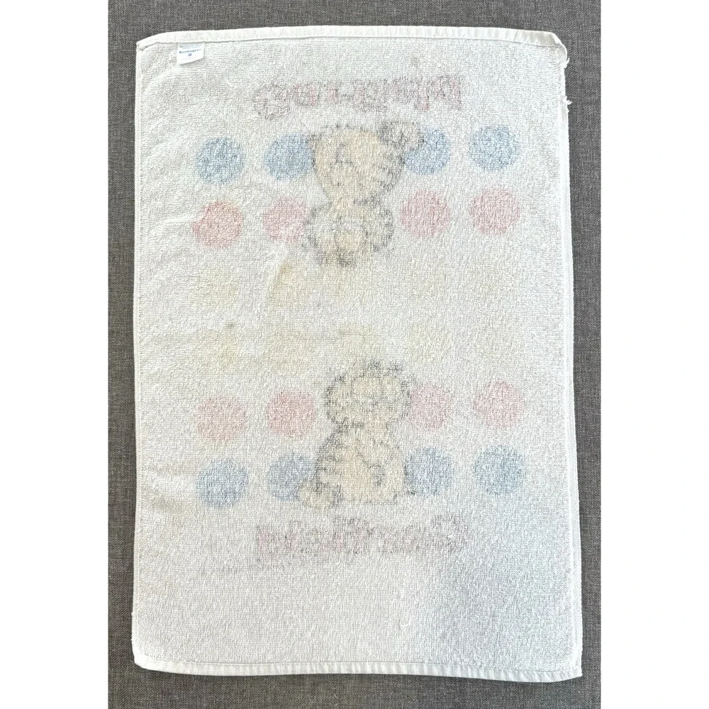 Vintage Garfield Terry Cloth Hand Towel Paw Polka Dot USA 1978 Cartoon Jim Davis
